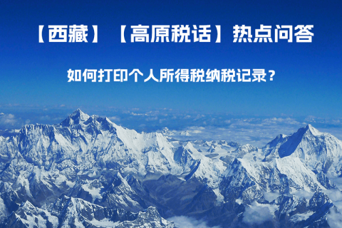 如何打印個人所得稅納稅記錄？