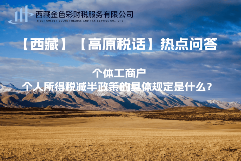 個體工商戶個人所得稅減半政策的具體規(guī)定是什么？